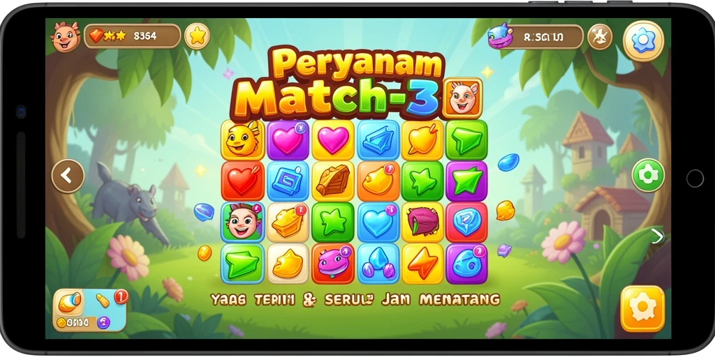 Tampilan gameplay <strong>8364</strong> yang penuh warna dan menantang.