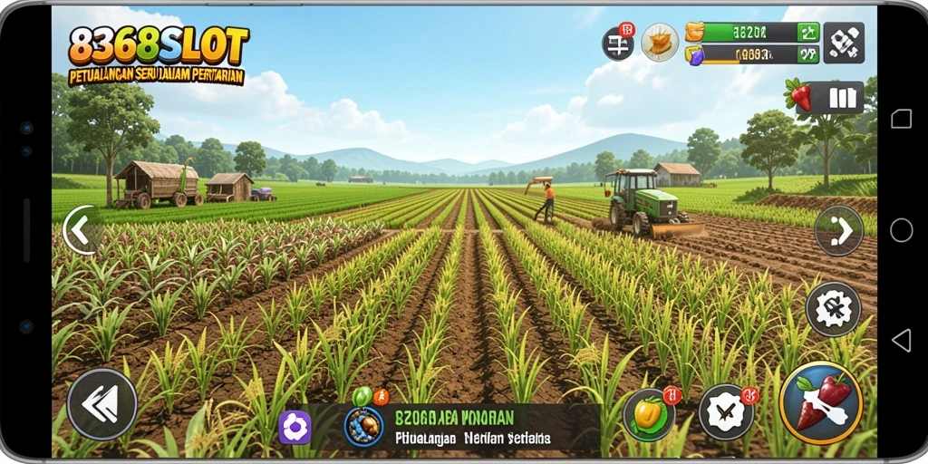 Tampilan menarik gameplay pertanian di 8368SLOT.