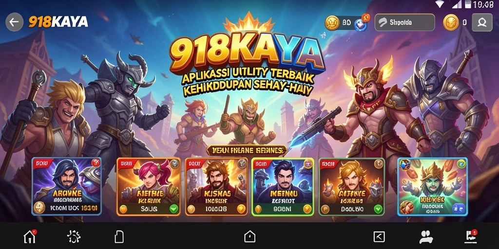 Tampilan antarmuka aplikasi 918KAYA yang sederhana dan intuitif.