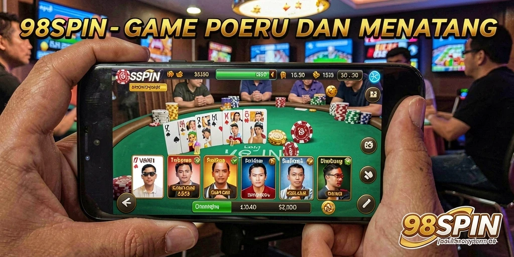 Tampilan gameplay menarik di aplikasi Poker 98SPIN.