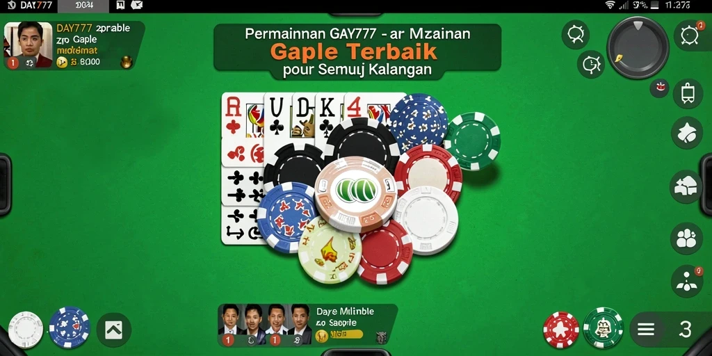 Tampilan gameplay seru dari permainan Gaple DAY777.