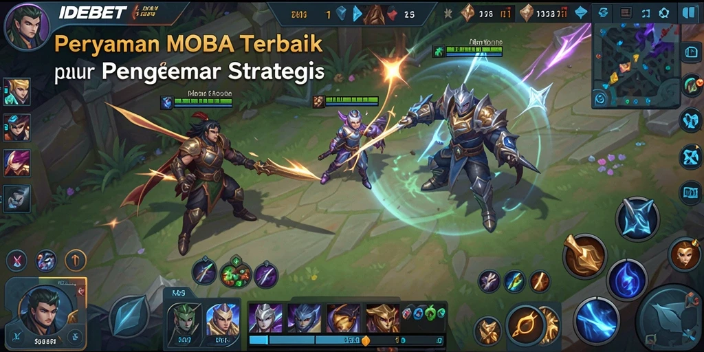 Gambaran menarik dari gameplay MOBA di IDEBET.