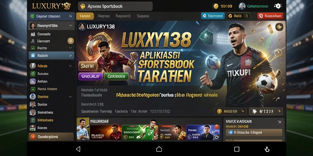 Tangkapan layar utama LUXURY138 menunjukkan antarmuka taruhan olahraga yang menarik.