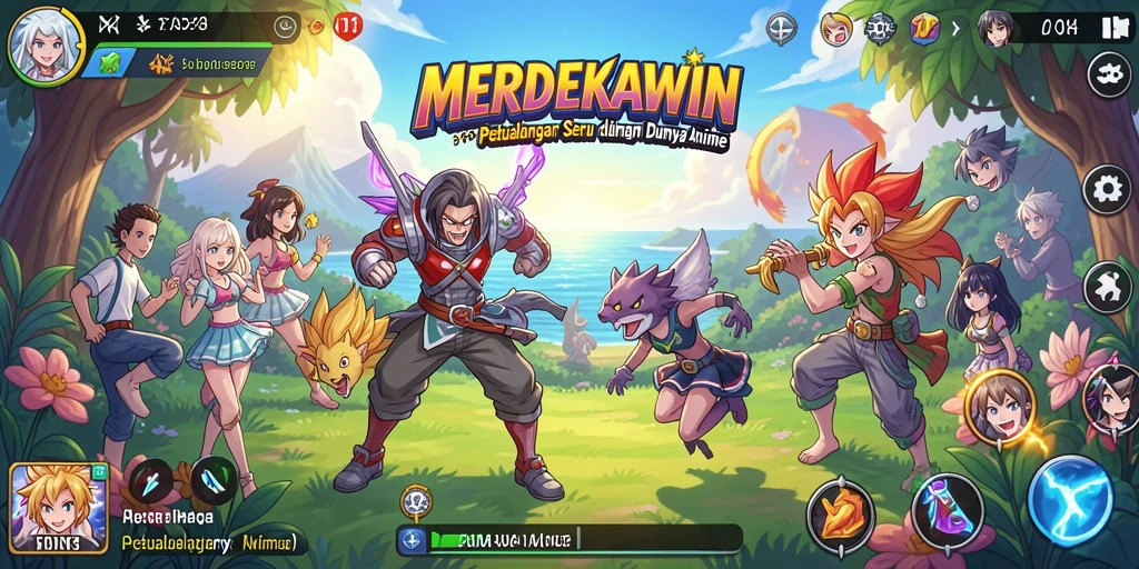 Gameplay seru MERDEKAWIN dengan karakter anime yang menarik.