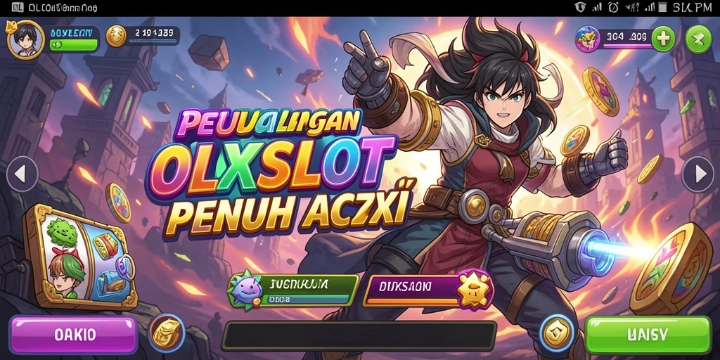 Screenshot OLXSLOT menampilkan pertarungan karakter Anime yang penuh aksi.