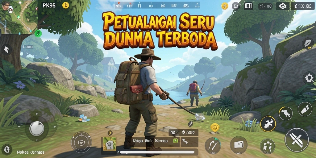 Tampilan gameplay <strong>PK95</strong> yang menakjubkan di dunia terbuka.