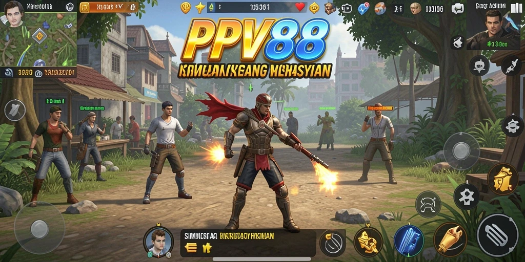 Screenshot gameplay PPV88 menunjukkan interaksi karakter dalam simulasi.
