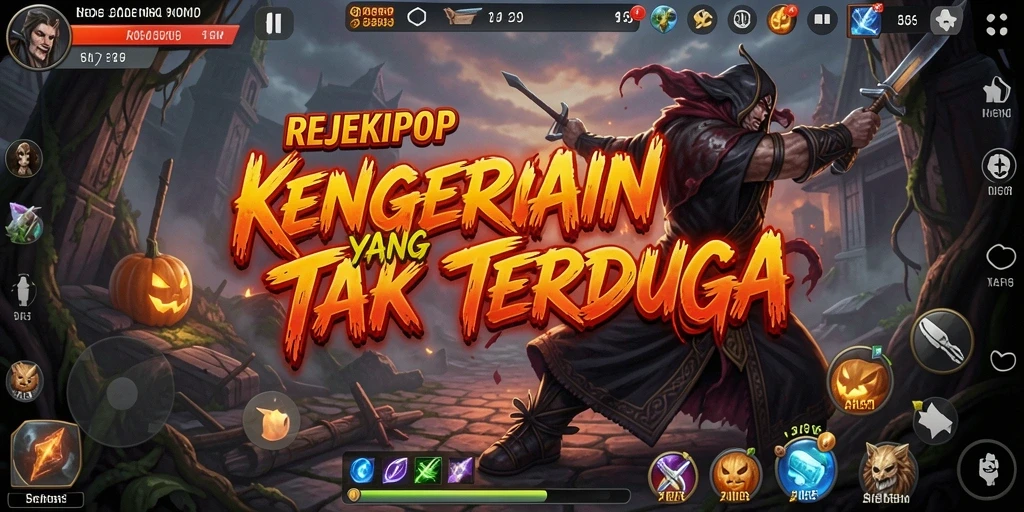 Gameplay REJEKIPOP menampilkan momen-momen menyeramkan yang penuh ketegangan.