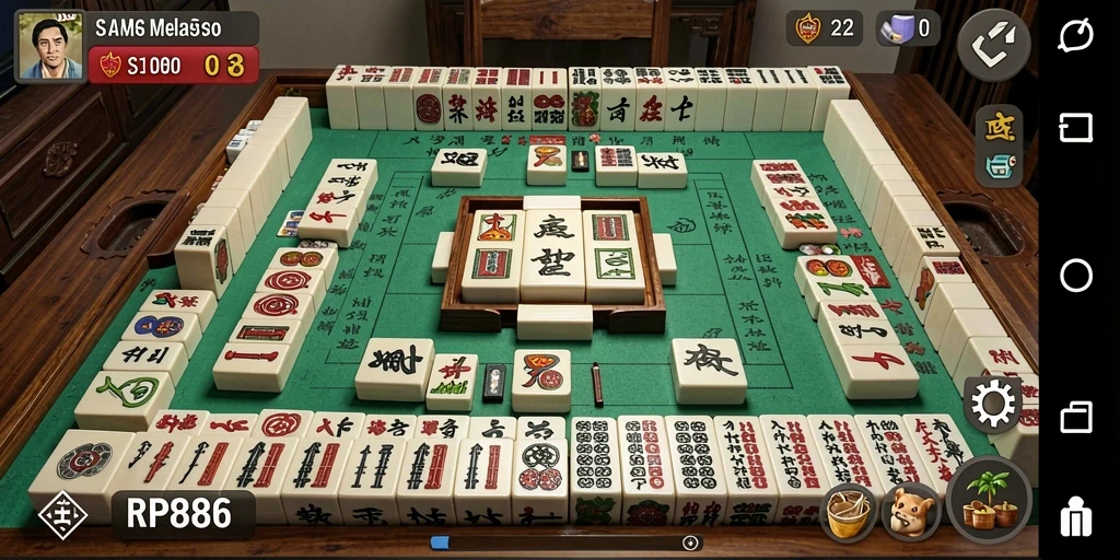 Gameplay Mahjong yang menarik dan menantang di RP886.
