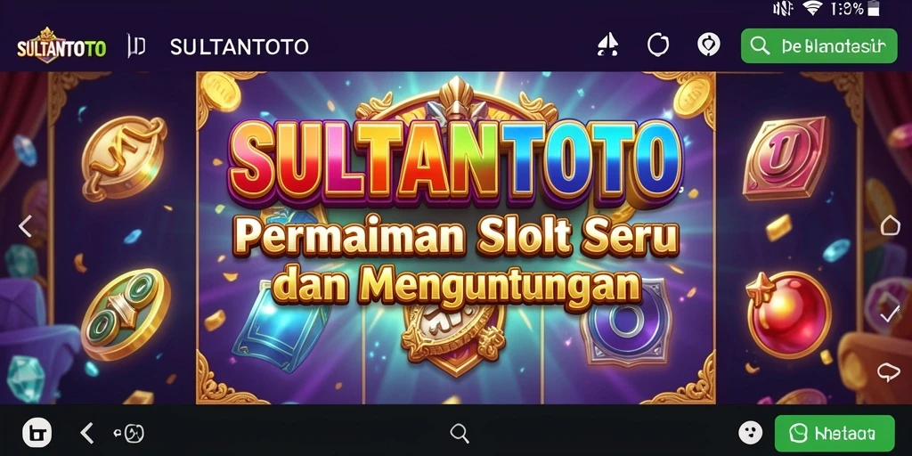 Screenshot gameplay SULTANTOTO yang menampilkan suasana slot yang menarik.