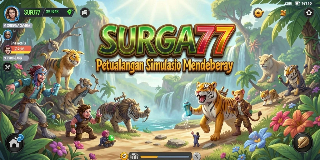 Tampilan gameplay SURGA77 dengan elemen simulasi menarik.