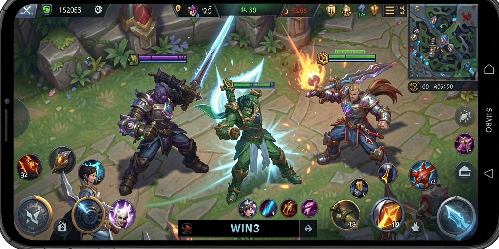 Gameplay MOBA yang epik dengan aksi mendebarkan.
